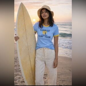 Anthropologie NWT Maeve Ringer Graphic Tee Size XS.